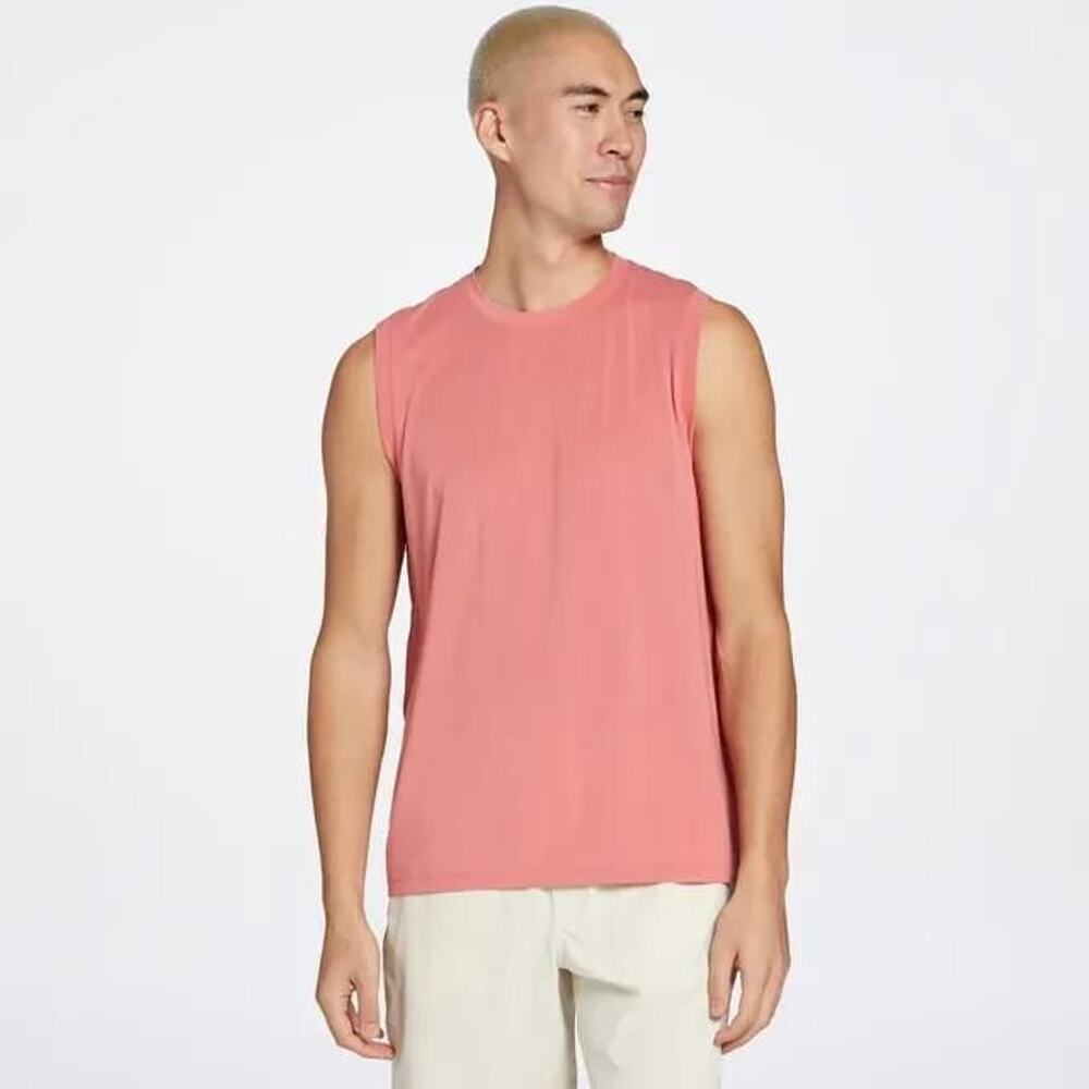 VRST Mens Icon Comfy Tank Pink Rouge Size Small